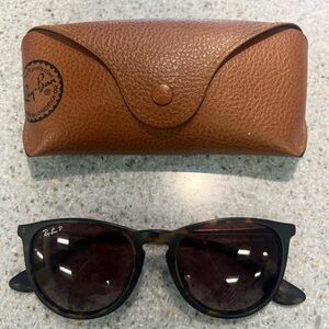 Ray Ban Polarized Erika Sunglasses in Polished Light Havana